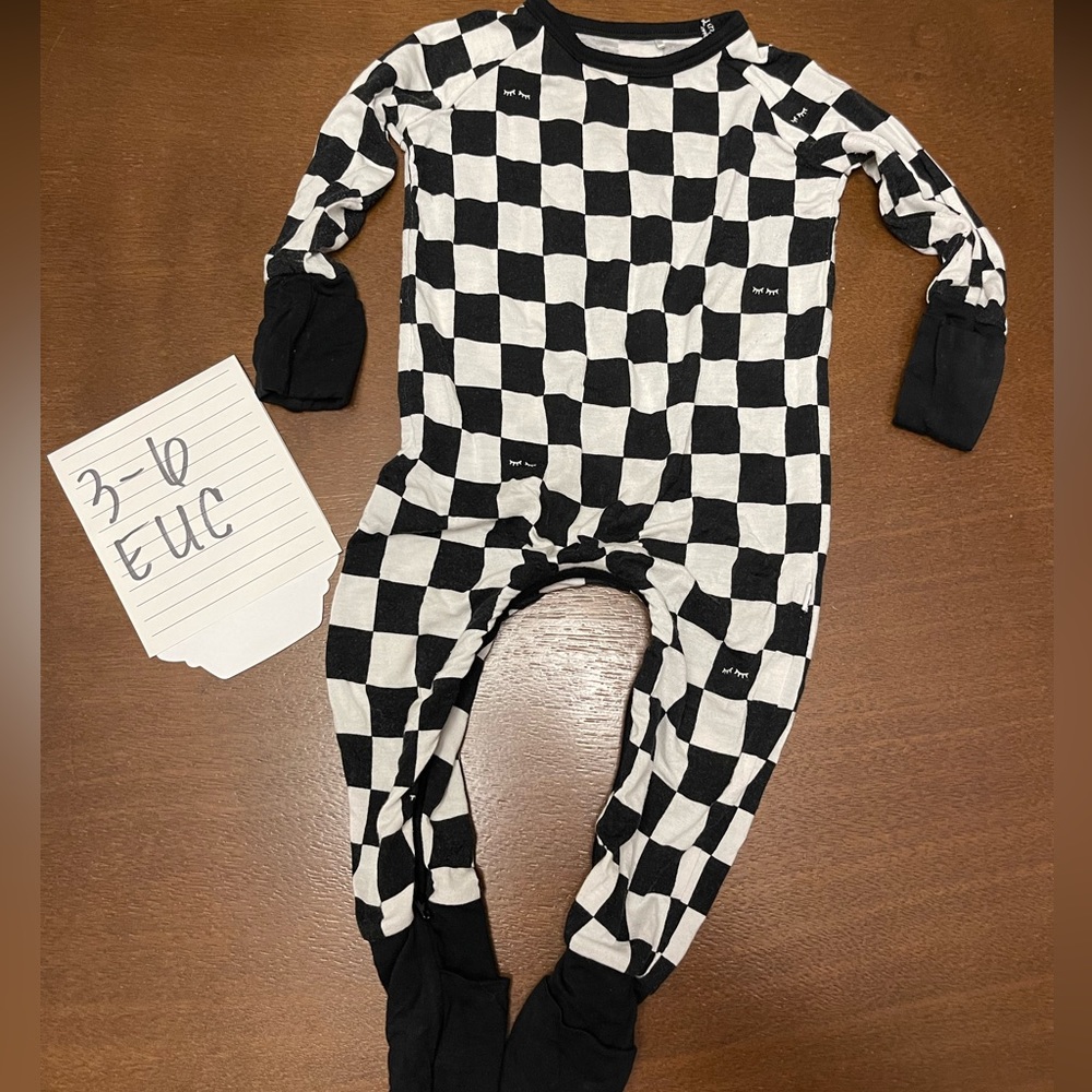 Little Sleepies Cool Checks crescent zip 3-6